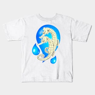 Yellow seahorse Kids T-Shirt